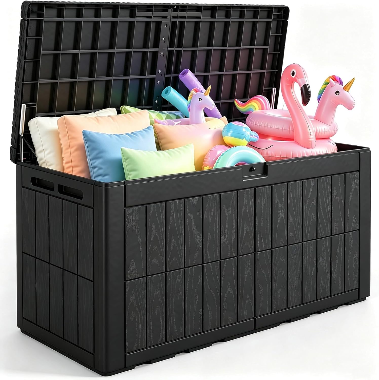 Outdoor Furniture Weatherproof - صندوق تخزين خارجي كبير سعة 120