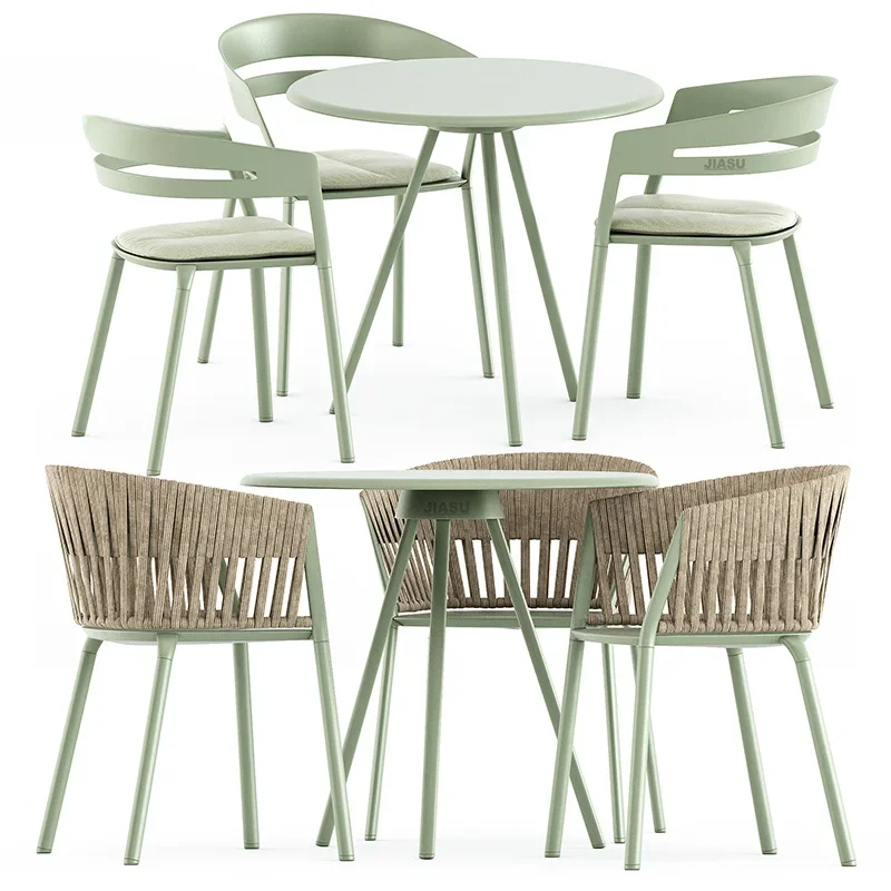 Outdoor Furniture Table And Chairs - 'الأثاث الخارجي الصلب 4 قطع حبال