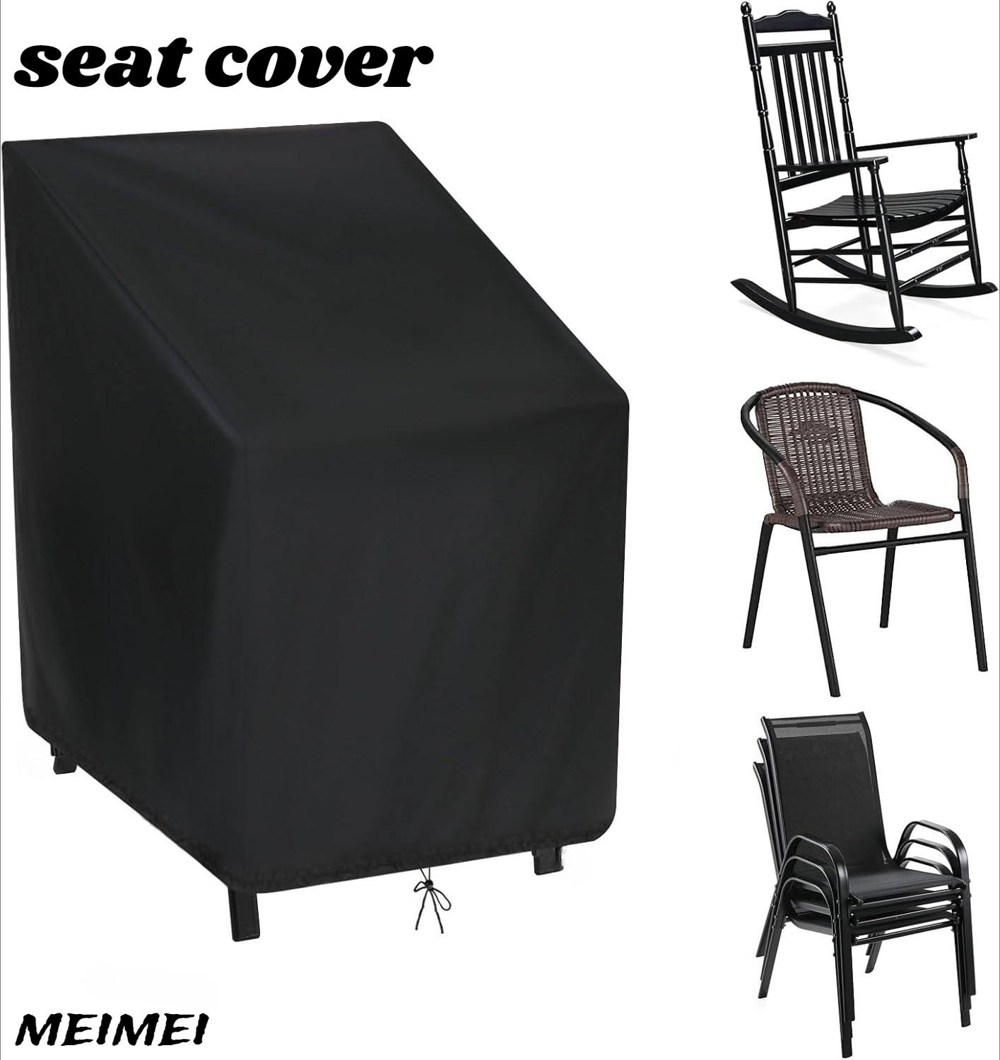 Outdoor Furniture Sofa - مكدسة كرسي غطاء غبار حقيبة التخزين