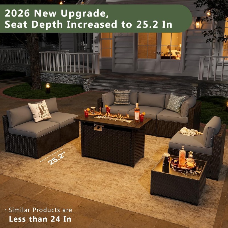 Outdoor Furniture Fire Pit Set - مجموعة أثاث الفناء من أوكسون مكونة