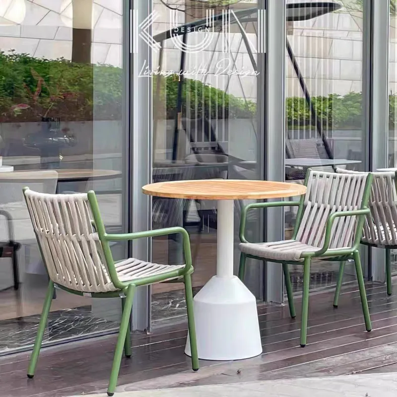 طقم طاولة وكراسي من الألومنيوم - مراجعة Outdoor Furniture For Cafe وسعره