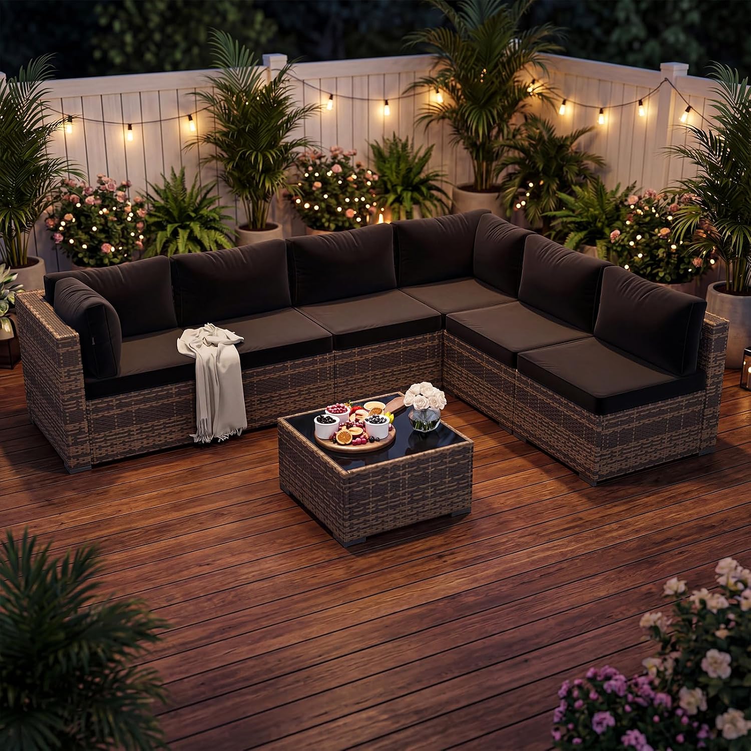 طقم أثاث فناء من الخيزران مكون - مراجعة Outdoor Furniture Yellow وسعره