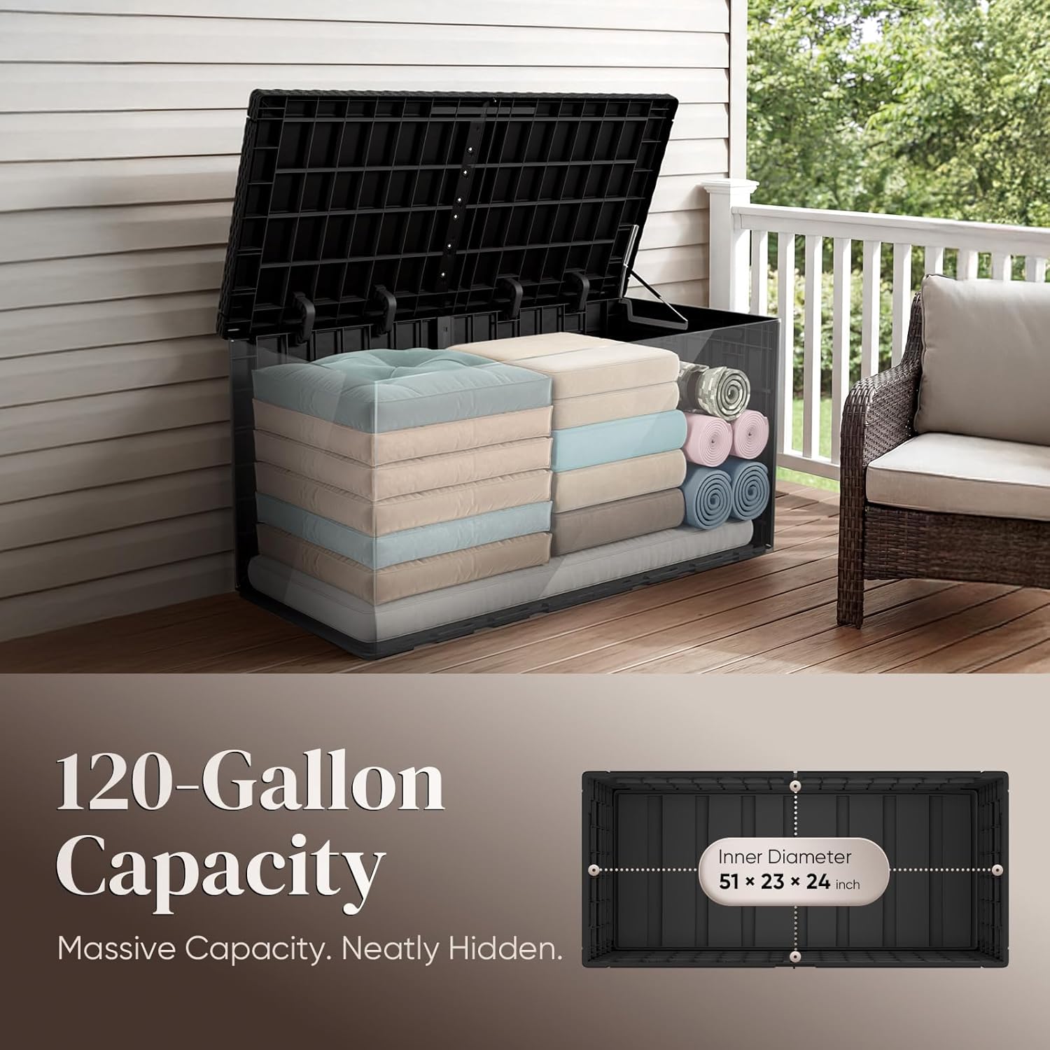 صندوق تخزين خارجي من الراتنج س - مراجعة Outdoor Furniture Weatherproof وسعره