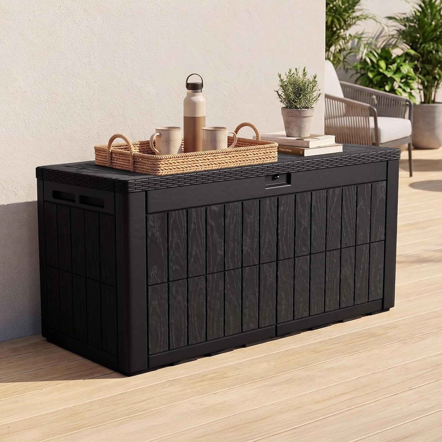 صندوق تخزين خارجي كبير سعة 120 - مراجعة Outdoor Furniture Weatherproof وسعره