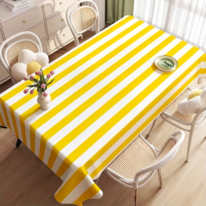 مفرش طاولة مخطط باللونين الأصف - مراجعة Outdoor Furniture Yellow وسعره