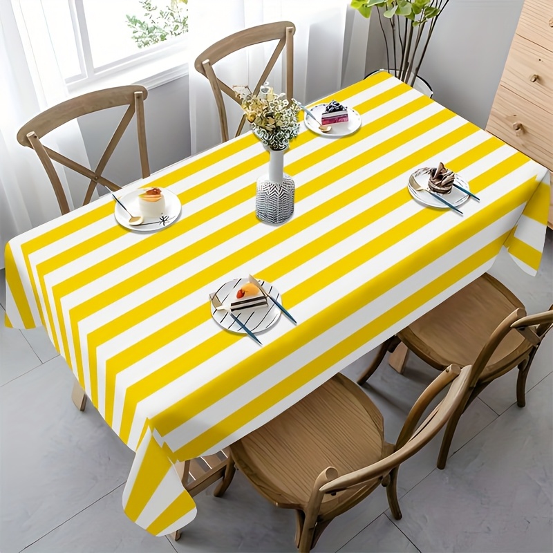 مفرش طاولة مخطط باللونين الأصف - مراجعة Outdoor Furniture Yellow وسعره
