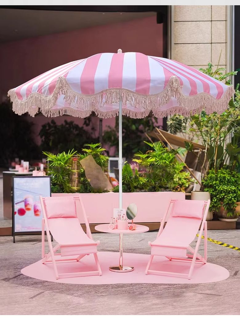 مظلة شاطئية مزخرفة بشراشيب، مظ - مراجعة Outdoor Furniture Yellow وسعره