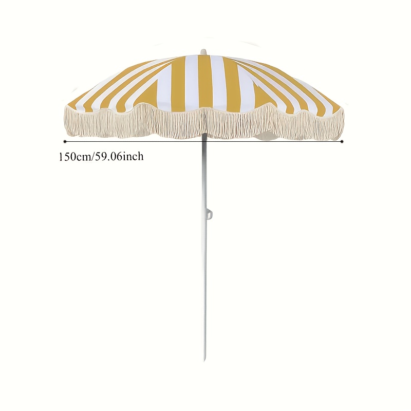 مظلة شاطئية مزخرفة بشراشيب، مظ - مراجعة Outdoor Furniture Yellow وسعره