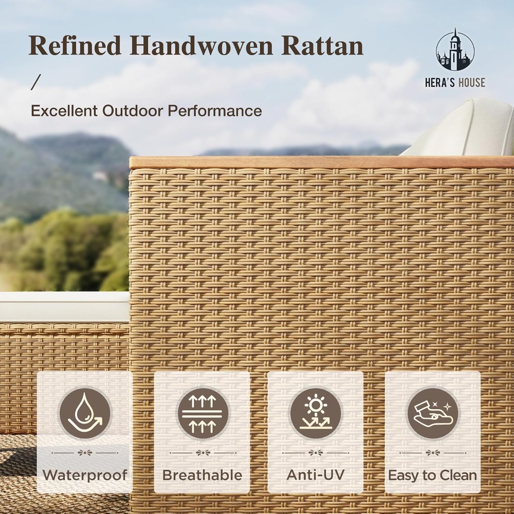 طقم جلوس خارجي من الخوص الصغير - مراجعة Outdoor Furniture Yellow وسعره