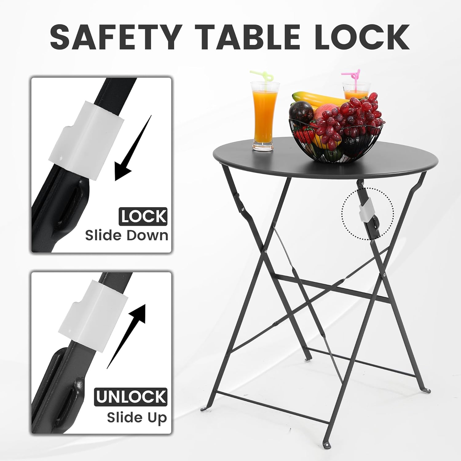 طقم بيسترو خارجي قابل للطي من  - مراجعة Outdoor Furniture Table And Chairs وسعره