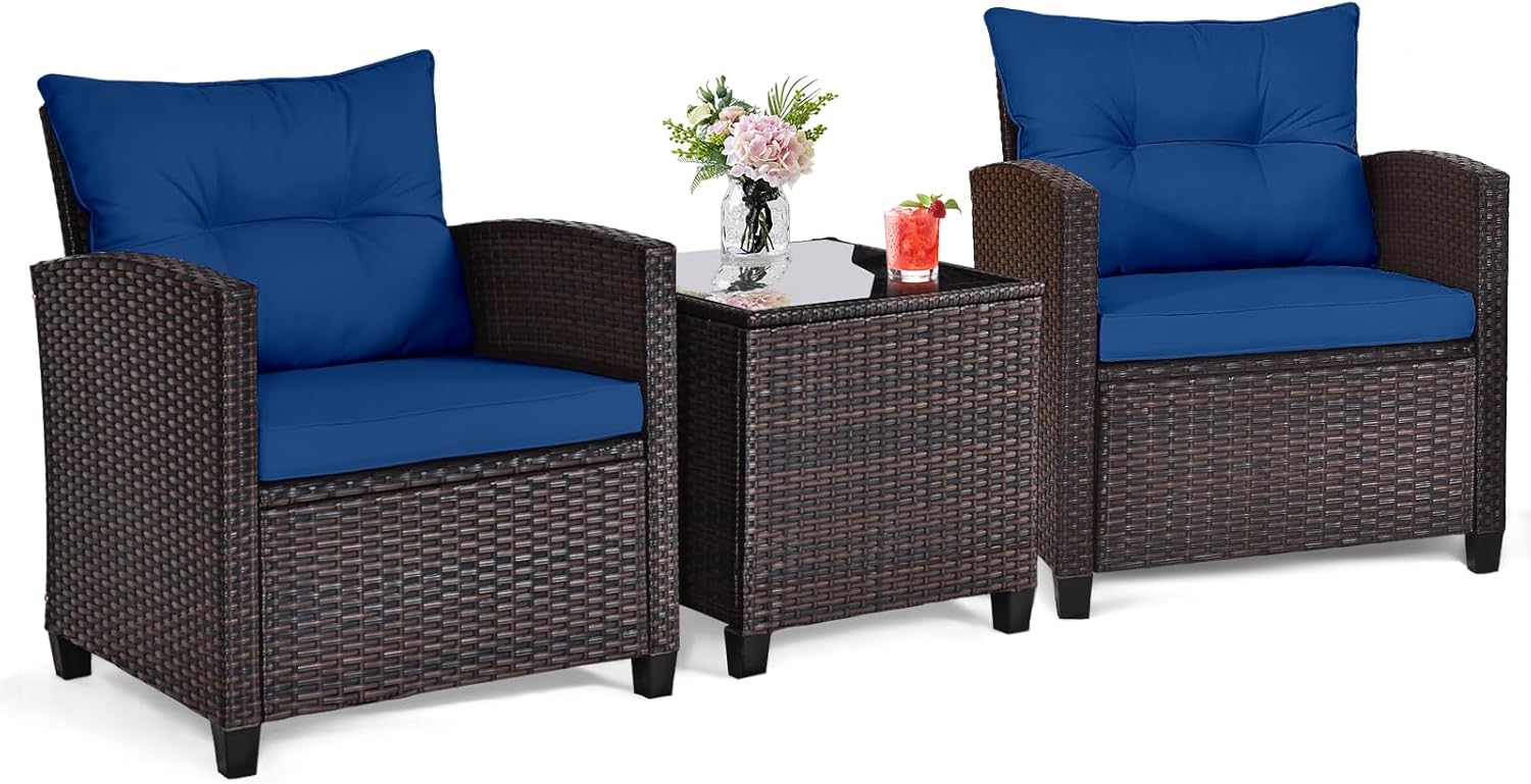 طقم بيسترو خارجي من 3 قطع من ا - مراجعة Outdoor Furniture Table And Chairs وسعره